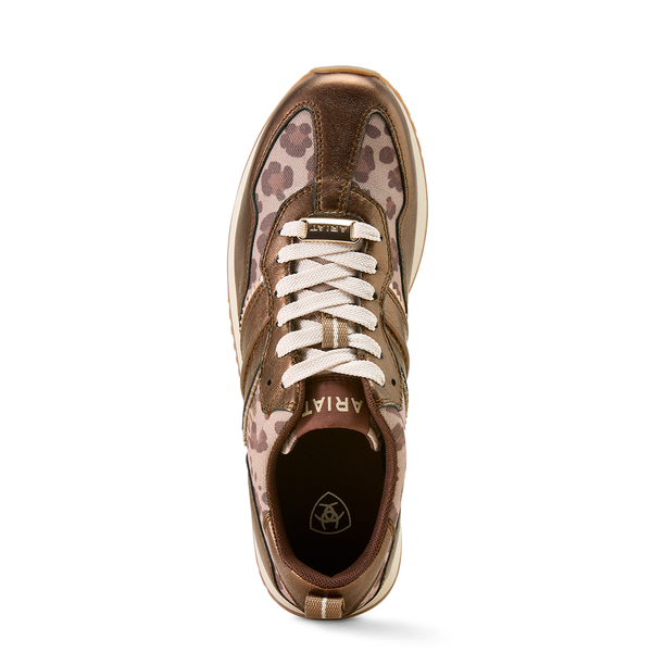 10074394 Ariat Women's Ranch Runner Shoe - Bronzed Leopard