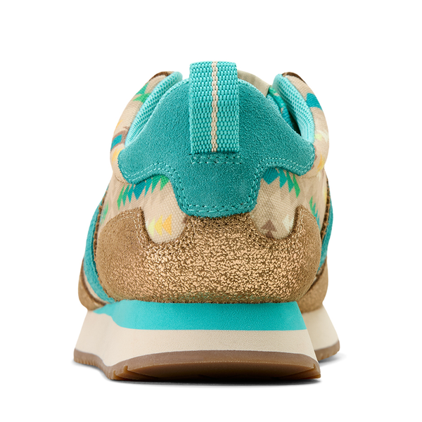 10074395 Ariat Women's Ranch Runner Shoe - Turquoise Blanket Print