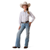 10074780 Ariat Girls' Sherry Boot Cut Jeans - Porto