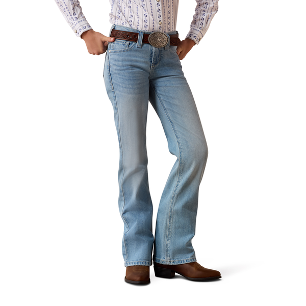 10074780 Ariat Girls' Sherry Boot Cut Jeans - Porto