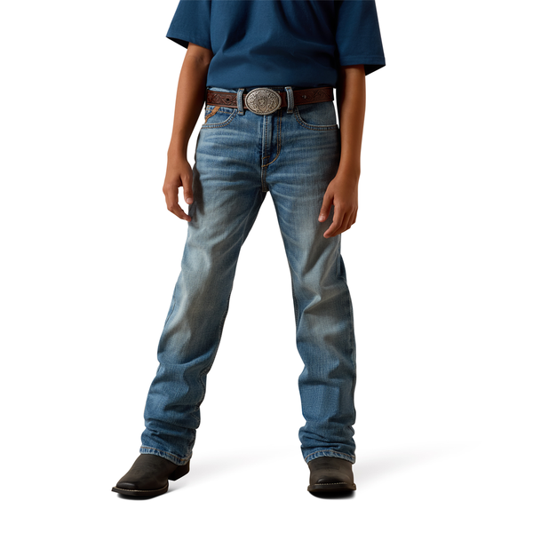 10074790 Ariat Boys' B4 Relaxed Palmer Boot Cut Jeans - Barton