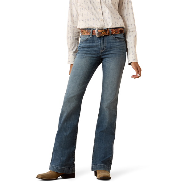 10074827 Ariat Women's High Rise Vera Slim Trouser Jeans - Greyson