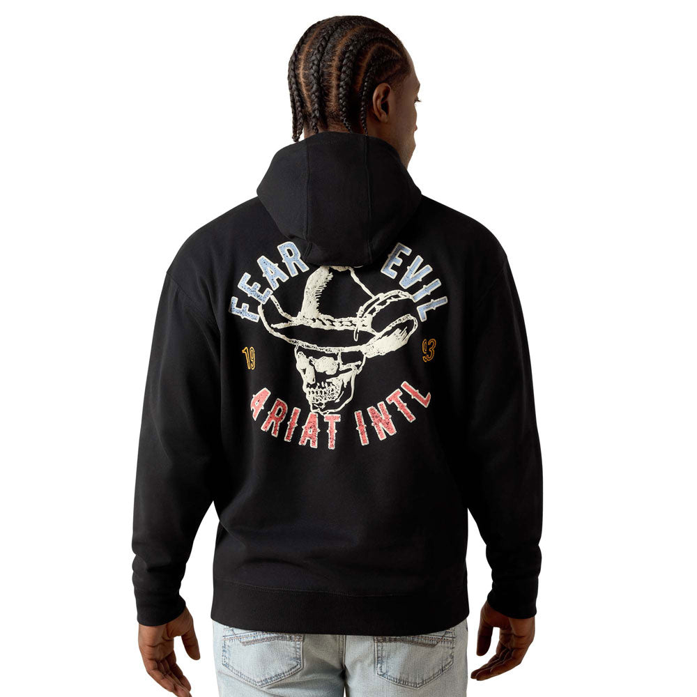 10074913 Ariat Men's Stitched Skull Hoodie - Black