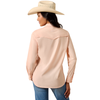 10075359 Ariat Women's VentTEK Long Sleeve Western Shirt - Peach