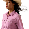 10075361 Ariat Women's VentTEK Long Sleeve Western Shirt - Rose Sorbet Stripe