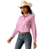 10075361 Ariat Women's VentTEK Long Sleeve Western Shirt - Rose Sorbet Stripe