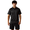 10076065 All Over Print Heathered Classic Fit Polo - Charcoal Heather Southwest Print