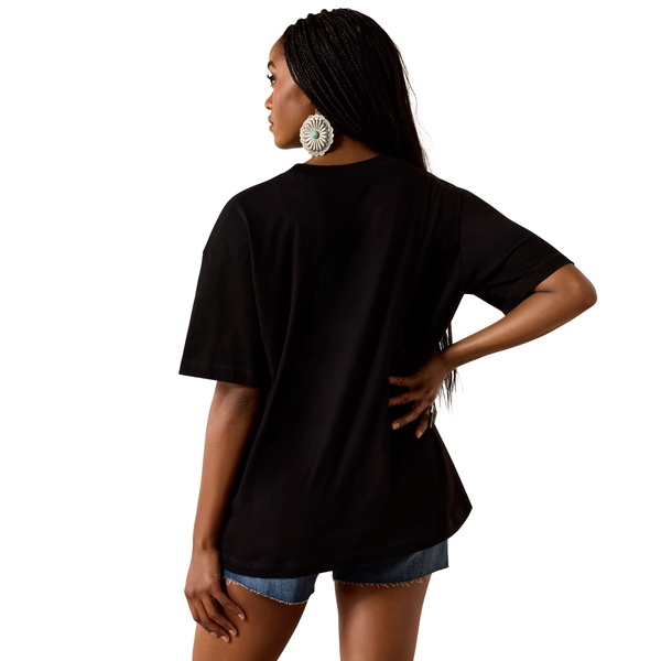 10076382 Ariat Women's Boot Logo Short Sleeve T-Shirt - Black