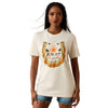 10076397 Ariat Women's Lucky Shoe Short Sleeve T-Shirt - Ivory