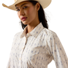10078847 Ariat Women's Kirby Long Sleeve Western Stretch Shirt - Sea Salt Dewdrop