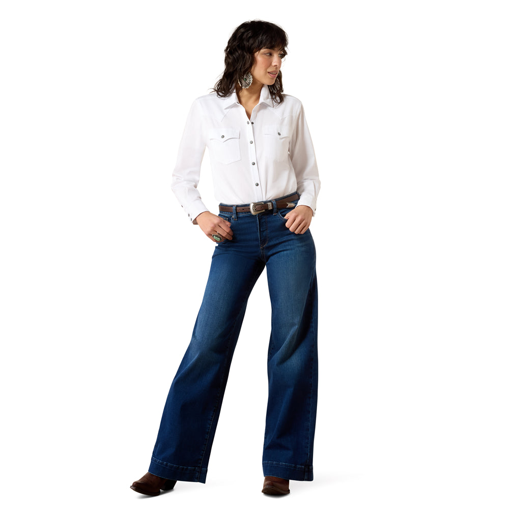 10078903 Ariat Women's High Rise Revel Vilma Ultrastretch Wide Leg Jeans - Norwalk