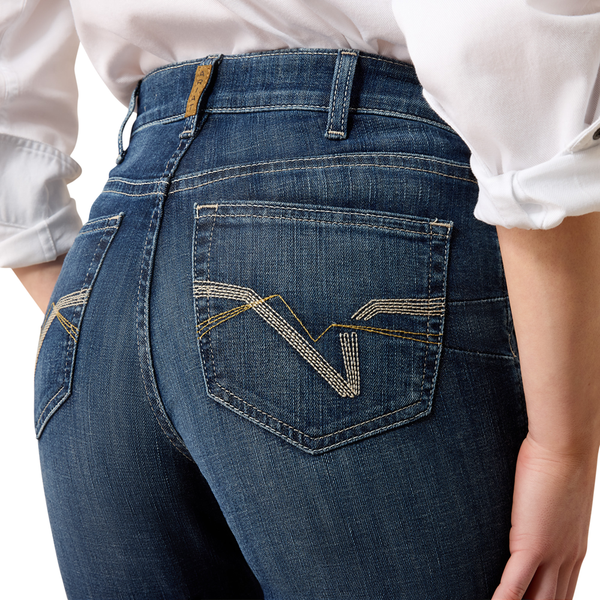 10078920 Ariat Women's High Rise Mazie Boot Cut Jeans - Plumas