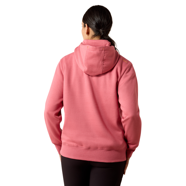 10078973 Ariat Women's Rebar Skill Set 1/2 Zip Hoodie - Mauvewood Heather