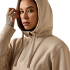 10078998 Ariat Women's Rebar Skill Set 1/2 Zip Hoodie - String/Tan