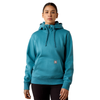 10078999 Ariat Women's Rebar Skill Set 1/2 Zip Hoodie - Storm Blue Heather