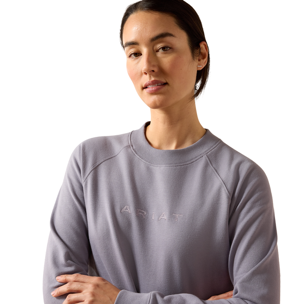 10079040 Ariat Women's Martine Sweatshirt - Quicksilver