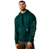 10079042 Ariat Men's Rebar Workman Graphic Hoodie - Ponderosa Pine/Black