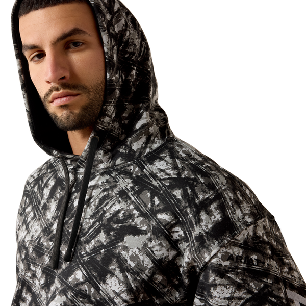 10079108 Ariat Men's Rebar Workman Graphic Hoodie - Camo/Grey