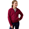 10079115 Ariat Girls' Spiffy Full Zip Hoodie - Beet Red Horsin' Around