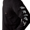 10079145 Ariat Men's Rebar Workman Bearded Skull Long Sleeve T-Shirt - Black
