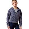 10079197 Ariat Girls' Spiffy Full Zip Hoodie - Grisaille Horsin' Around