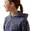 10079197 Ariat Girls' Spiffy Full Zip Hoodie - Grisaille Horsin' Around