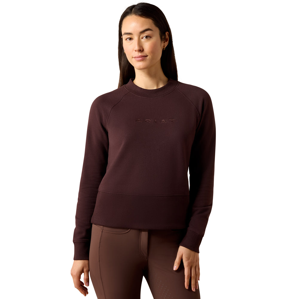 10079217 Ariat Women's Martine Sweatshirt - Chocolate Plum