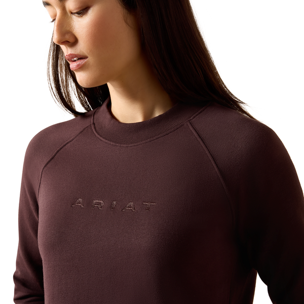 10079217 Ariat Women's Martine Sweatshirt - Chocolate Plum