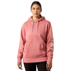 10079235 Ariat Women's Rebar Graphic Hoodie - Dusty Rose Heather/Cloud Grey