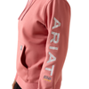10079235 Ariat Women's Rebar Graphic Hoodie - Dusty Rose Heather/Cloud Grey