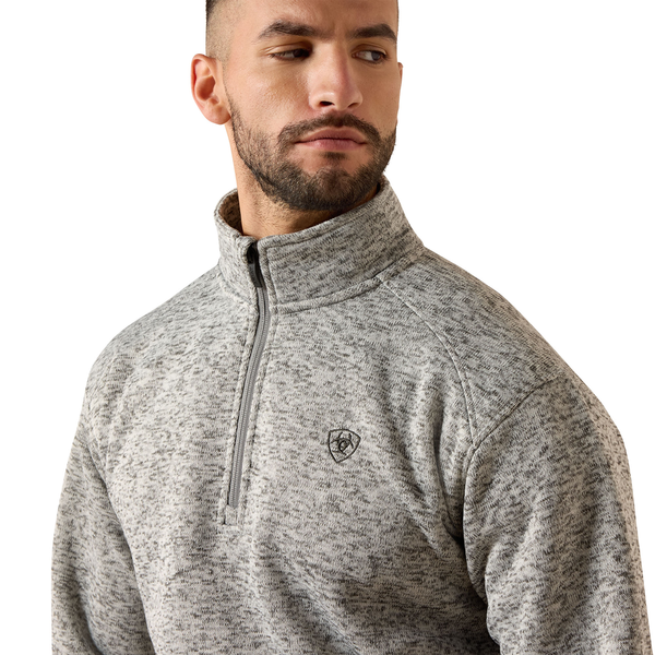 10079250 Ariat Men's Caldwell 1/4 Zip Sweater - Nulla Heather