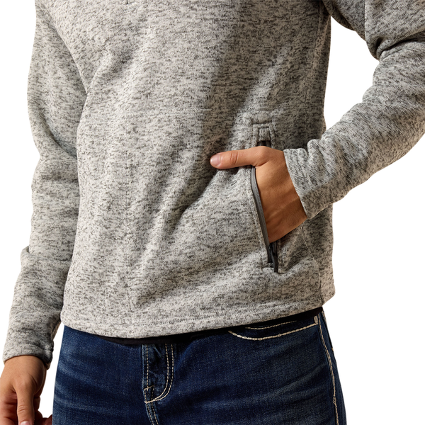10079250 Ariat Men's Caldwell 1/4 Zip Sweater - Nulla Heather