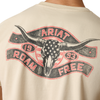 10079269 Ariat Men's Steer Freedom Short Sleeve T-Shirt - Natural