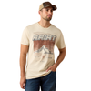 10079270 Ariat Men's Nineties Cowboy Short Sleeve T-Shirt - Natural