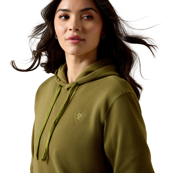 10079275 Ariat Women's Logo 2.0 Hoodie - Moss Green
