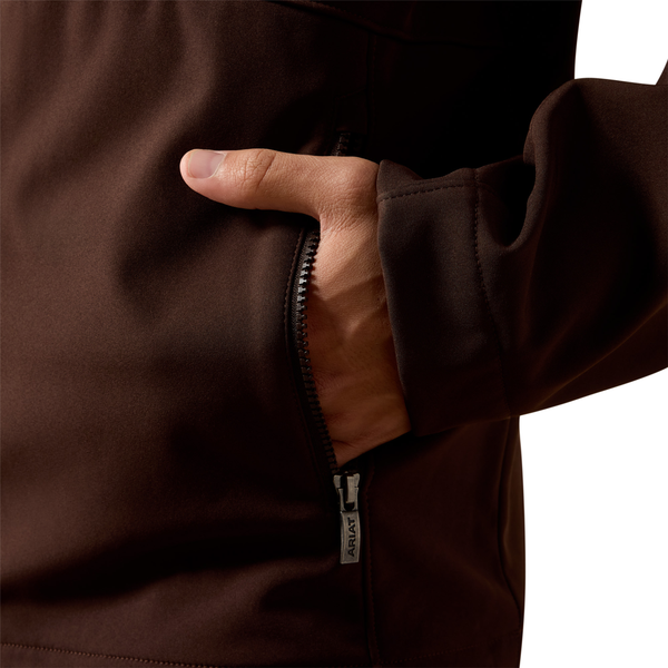 10079279 Ariat Men's Chest Logo Softshell Jacket - Mole