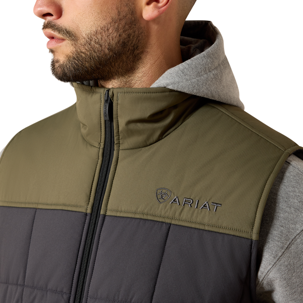 10079293 Ariat Men's Crius Insulated Concealed Carry Vest - Phantom/Grape Leaf