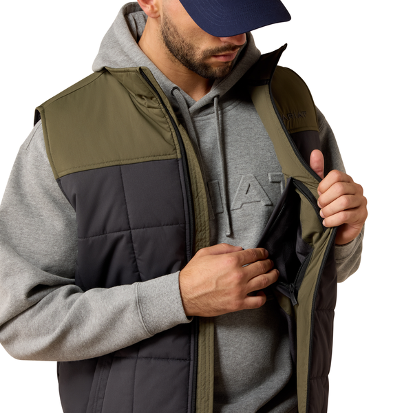 10079293 Ariat Men's Crius Insulated Concealed Carry Vest - Phantom/Grape Leaf