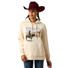 10079308 Ariat Women's Wish You Were Here Hoodie - Parchment
