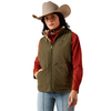 10079319 Ariat Women's Dilon 2.0 Reversible Insulated Vest - Ivy Green/Wild Horse Print