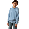 10079362 Ariat Boys Logo Hoodie - Light Denim