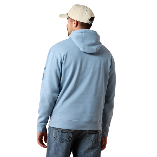 10079364 Ariat Men's Logo Hoodie - Light Denim