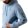 10079364 Ariat Men's Logo Hoodie - Light Denim