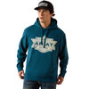 10079368 Ariat Men's Mesa Motif Hoodie - Legion Blue