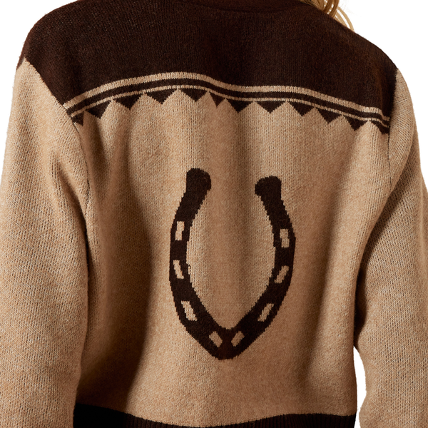 10079394 Ariat Women's Colter Cardigan - Tiger's Eye/Chicory Coffee