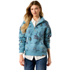 10079452 Ariat Women's Painted 1/2 Zip Sweatshirt - Retro Rodeo