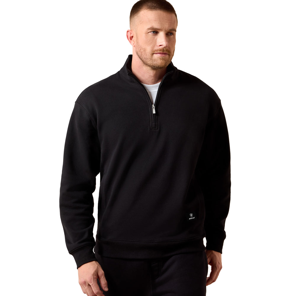 10079479 Ariat Men's Core 1/4 Zip Sweatshirt - Black