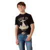 10079497 Ariat Boys' Cowboy Way Up Short Sleeve T-Shirt - Black