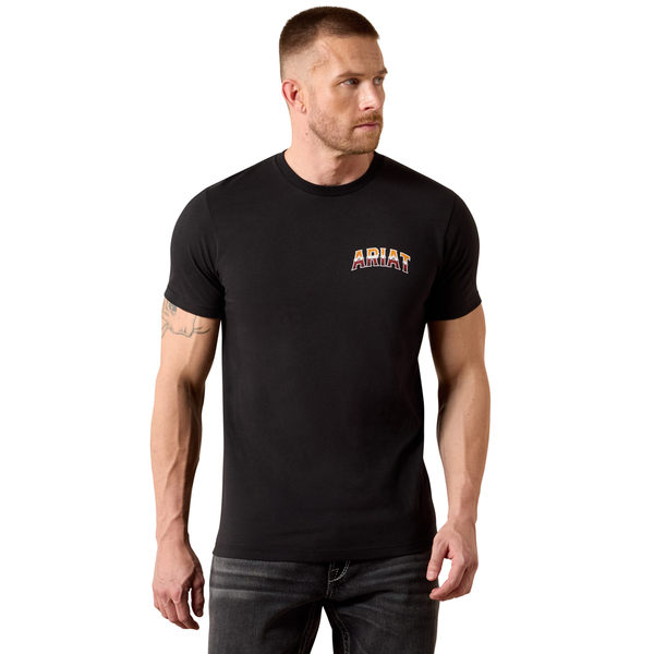 10079501 Ariat Men's Country Rock Short Sleeve T-Shirt - Black