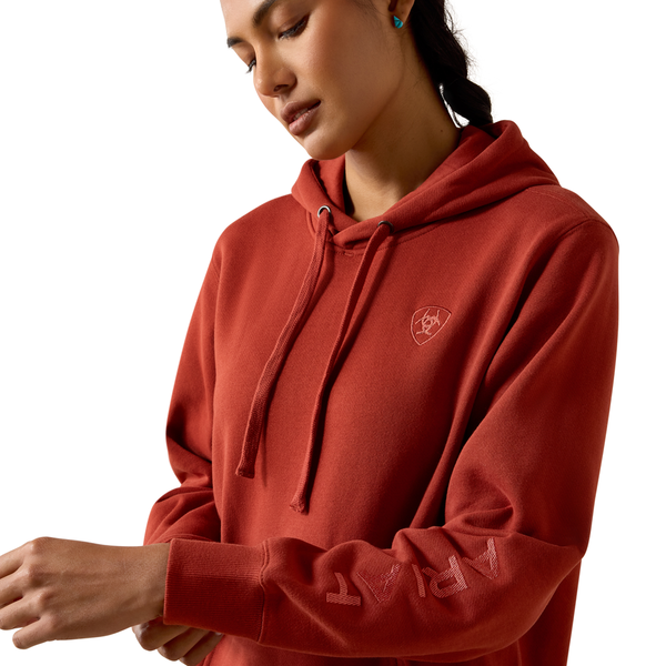 10079518 Ariat Women's Logo 2.0 Hoodie - Burnt Henna